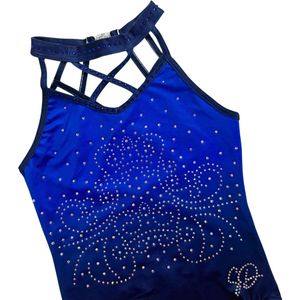 Turnpakje Anna Blauw Mouwloos - 3: CME 122-128 | Gympakje voor Turnen, Acro, Trampoline en Gymnastiek