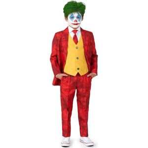 Suitmeister Joker Kostuum - Jongens Pak - Carnaval En Halloween Kostuum - Batman - Rood - Maat S