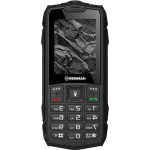 Smartphone draagbaar onbreekbaar ontgrendeld IP68 duurzaam schokbestendig Dual SIM batterij 1800 mAh grote toetsen FM-radio MP3-speler camera zaklamp zwart - Rock.