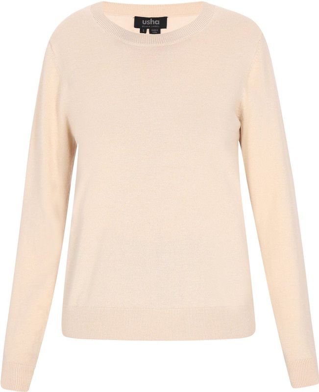 usha BLACK LABEL - Trui - Crème - Knitwear - Lange Mouw