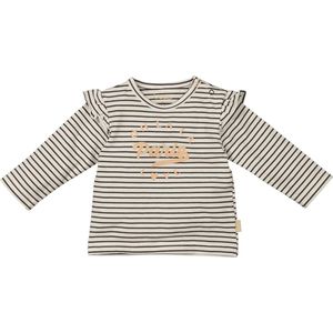 B.E.S.S. - Shirt longsleeve Striped Ruffles - maat 56