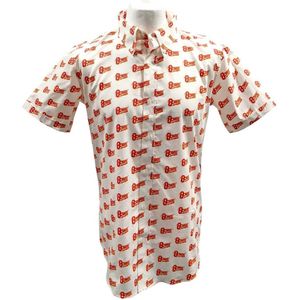 David Bowie - Logo Pattern Shirt - S - Wit