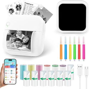 Draagbare Mini Fotoprinter voor Smartphone – Draadloze Thermische Printer voor Notities en Dagboeken