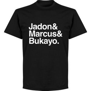 Jadon, Marcus & Bukayo T-Shirt - Zwart - Kinderen - 116