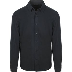 Knowledge Cotton Apparel - Shirt Flannel - Donkerblauw - Overhemden Casual