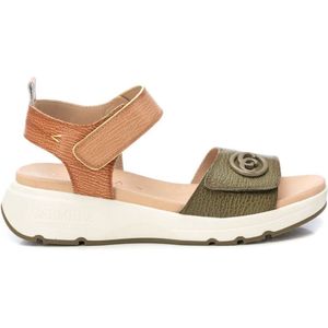 Carmela - Sandalen - Groen - Leer - Klittenbandsluiting