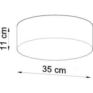 Cirkelvormige plafondlamp ARENA - D.35 cm - Wit