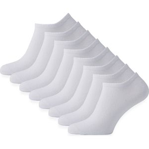Sokjes.nl® 8 paar Witte enkelsokken - Maat 35/38