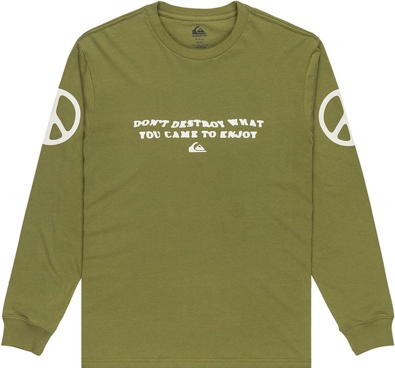 Quiksilver - Evo Cold Ways - T-shirt - Groen - Lange Mouwen