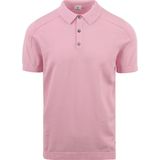 Blue Industry - Knitted Poloshirt Roze - Modern-fit - Heren Poloshirt Maat L