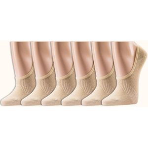 Bamboe Footies | no show sokjes | voor dames en heren | 3 kleuren | per 6 paar | maten 35 tot en met 46