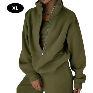 Nivard Joggingpak Dames - Huispak - Volwassenen - Trainingspak - Comfortabel - Jogging Pak - Joggingsbroek - Donkergroen - S