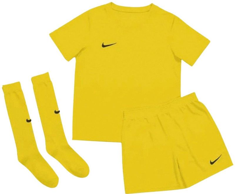 Nike - Dri-FIT Park 20 - Tenue Junior - Geel - Set met Shirt Short en Sokken