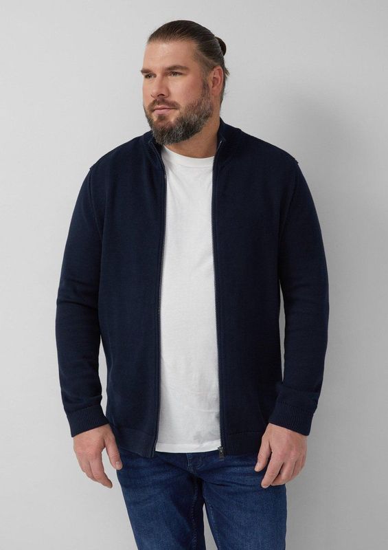 Gebreid Vest - Katoen - Troyerkraag - Normale Pasvorm - Schipperstruien