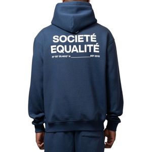 Equalite Heren Trui Blauw EQ.24.6.4.3.310 Societe Oversized Hoodie