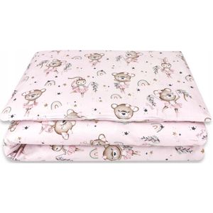 MimiNu Kinderbeddengoed 2-delig 135x100 cm - Little Ballerina Roze