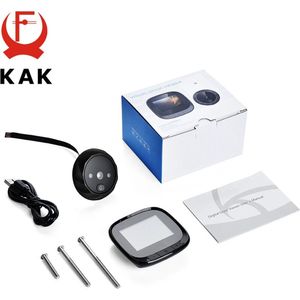 Deurspion - Kijkgat Camera - Deurbel met Camera - Beveiliging - Met LCD Scherm - Infrarood nachtzicht - Automatische Foto's