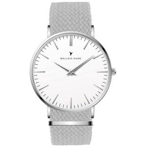 Wallace Hume Klassiek Wit - Horloge - Perlon - Grijs