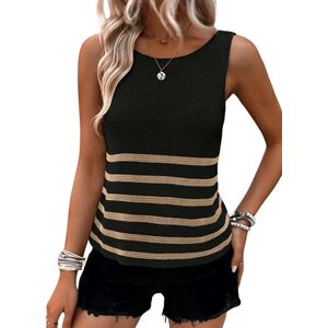 Livano Topje Dames - Kleding - Shirt - Blouse - Kort - Volwassen - Zwart - Maat L