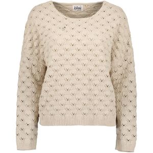 Blue Seven - Trui 248093 beige ronde hals gebreid - maat S