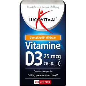 3x Lucovitaal Vitamine D3 25mcg 120 capsules
