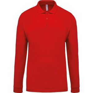 Kariban Piqué-herenpolo lange mouwen K256 - Red - 3XL