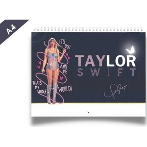Verjaardagskalender Taylor Swift - Poster Taylor Swift - Kunst - Graphic - Merch - Cadeau Pop - Zangeres - Electropop - Vintage - Topcadeau - A4 formaat XL
