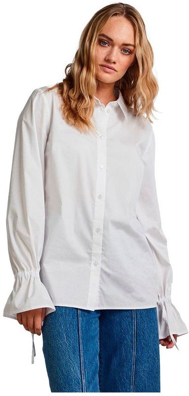 Pieces Essi Regular Overhemd Met Lange Mouwen Wit M Vrouw
