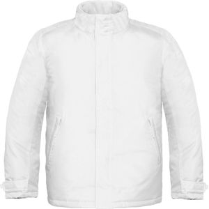 B&C Mens Real+ Premium Windproof Thermo-Isolated Jacket (Waterdichte PU Coating) (Wit)