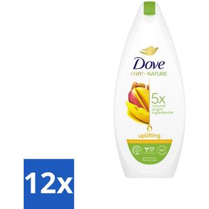 12 x Dove Care By Nature - Uplifting - Douchegel - Mangoboter & Almond Extract - 225 ml - Douchegel - Dove - Mangoboter - Amandelextract - Hydraterend