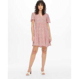 JDY - JDYSTARR LIFE - Jurk - V-hals - Korte Mouwen - Ruffles