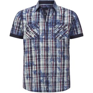 Jan Vanderstorm herren Overhemd Met Korte Mouwen - 41/42 - donkerblauw
