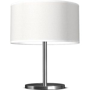 Home Sweet Home tafellamp Bling - tafellamp Mauro inclusief lampenkap - lampenkap 40/40/22cm - tafellamp hoogte 35.6 cm - geschikt voor E27 LED lamp - wit