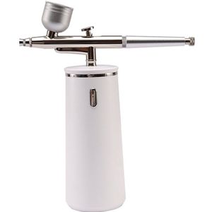 Nano Mist gezichtsstomer - 0,3 mm spuitmond hoge druk draagbaar - oplaadbare, draagbare, diepe reiniging en hydraterende gezichtsspray (wit)