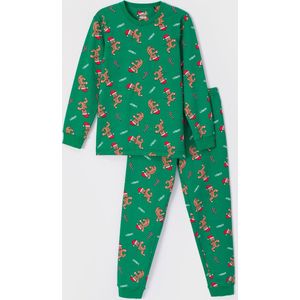 Woody pyjama jongens - groen kerst - 232-18-CPA-Z/971 - maat 140