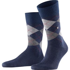 Burlington Edinburgh One size wol sokken heren blauw - Maat 40-46