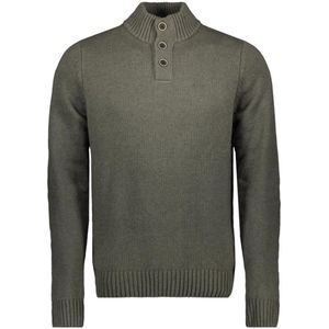 NZA - Groene - Wollen Trui - Knoopkraag