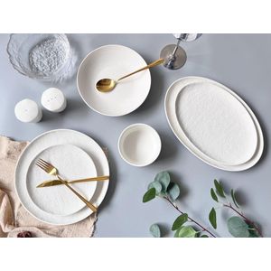 Royalty Line® DS28W Serviesset - 28 Delig - 6 Persoons - Porselein Servies Set - Wit