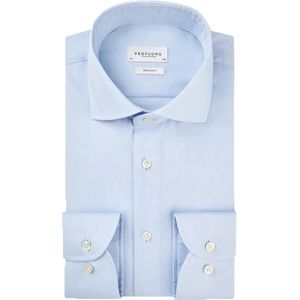 Profuomo - Overhemd - Lichtblauw - Katoen - Maat 45
