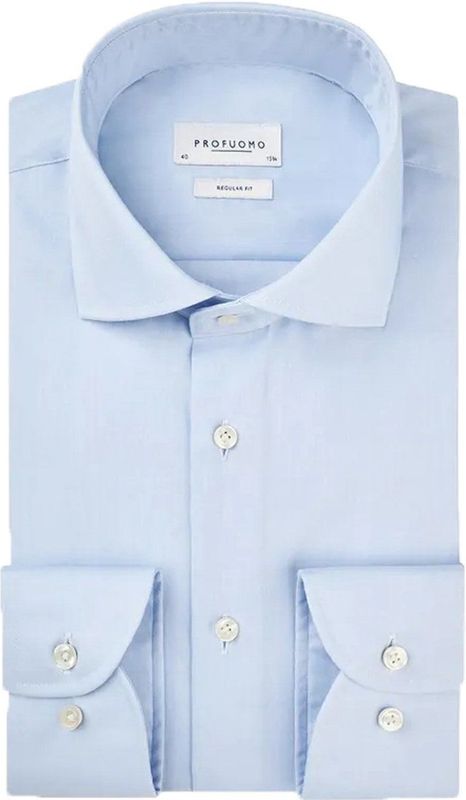 Profuomo - Overhemd - Lichtblauw - Katoen - Maat 45