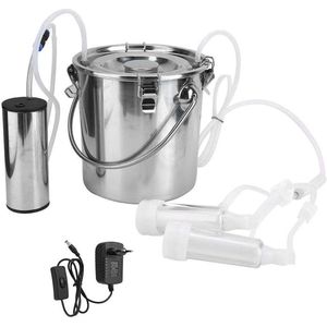 5L Elektrisch Melkstel Met Vacuüm Pulspomp - Draagbare Melkpomp Voor Koe- En Schapenmelkmachine (Voor Geit Eu-Stekker)