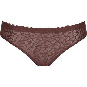 Sloggi Women ZERO Feel Lace 2.0 Brazil Panty (1-pack) - dames slip - donkerbruin - Maat: XL