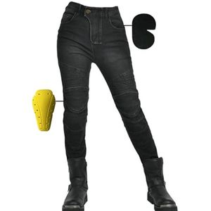 Ademende elastische motorjeans met beschermpads voor optimaal rijcomfort