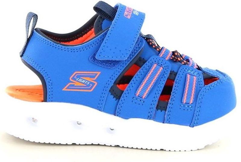 Skechers - Sola Glow Sandal - Blauw - Verlichte Visser Sandaal - Adaptieve Sluiting