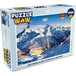 Puzzel Zwitserse Alpen tijdens de winter - Legpuzzel - Puzzel 1000 stukjes volwassenen