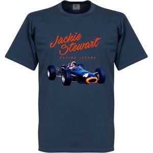 Jackie Stewart Monaco T-Shirt - Navy Blauw - XXL