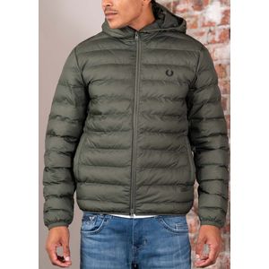 Fred Perry Hooded insulated jacket - laurel wreath green