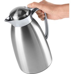 ERNESTO® RVS thermoskan 1 liter - Isoleerkan dubbelwandig - Stevige thermoskan l met een dubbele wand