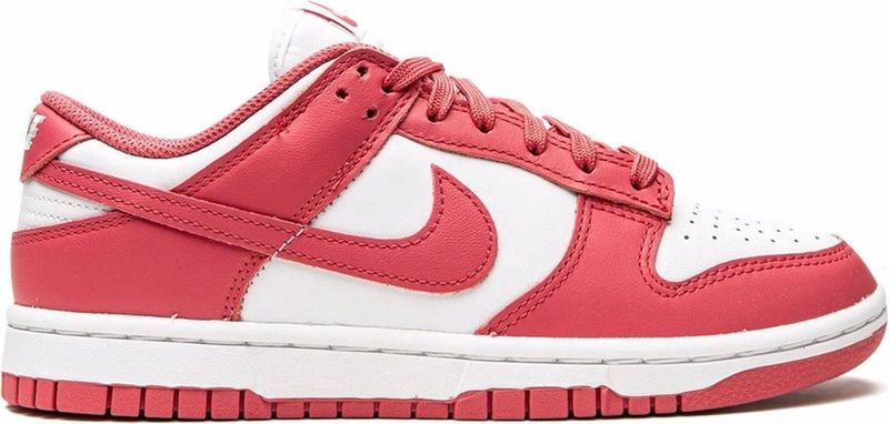 Nike Dunk Low - Sneakers - Wit - Leren Bovenwerk - Rose Overlays