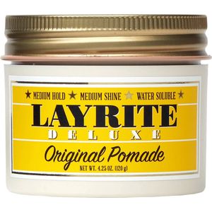 Layrite - DeLuxe Pomade - 100% Wateroplosbaar - Medium Glans - Medium Stevigheid